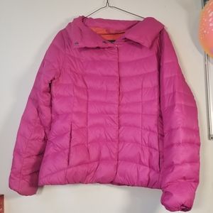 Eddie Bauer Premium Goose Down Puffer Puffy Jacket Coat Pink Women's M